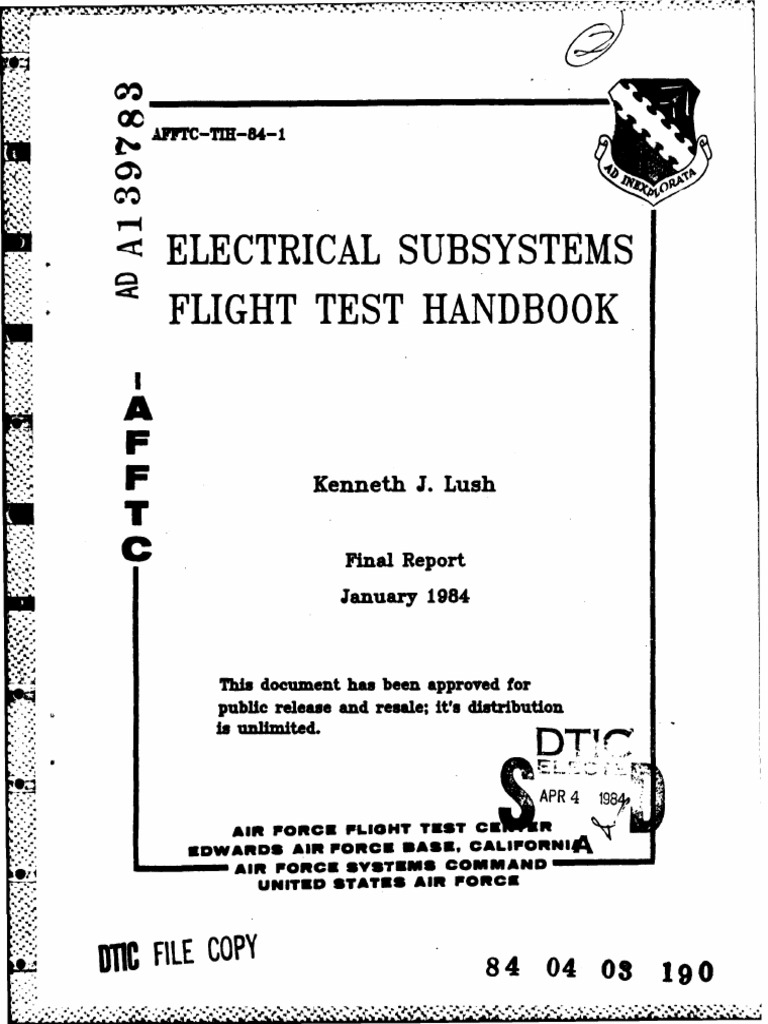 Electrical Subsystems Flight Test Guide | PDF | Alternating Current ...