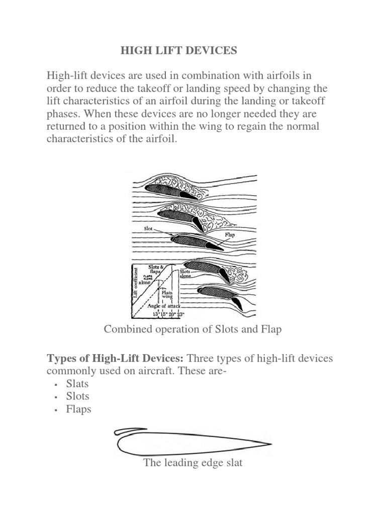 High Lift Devices | PDF | Flap (Aeronautics) | Wing