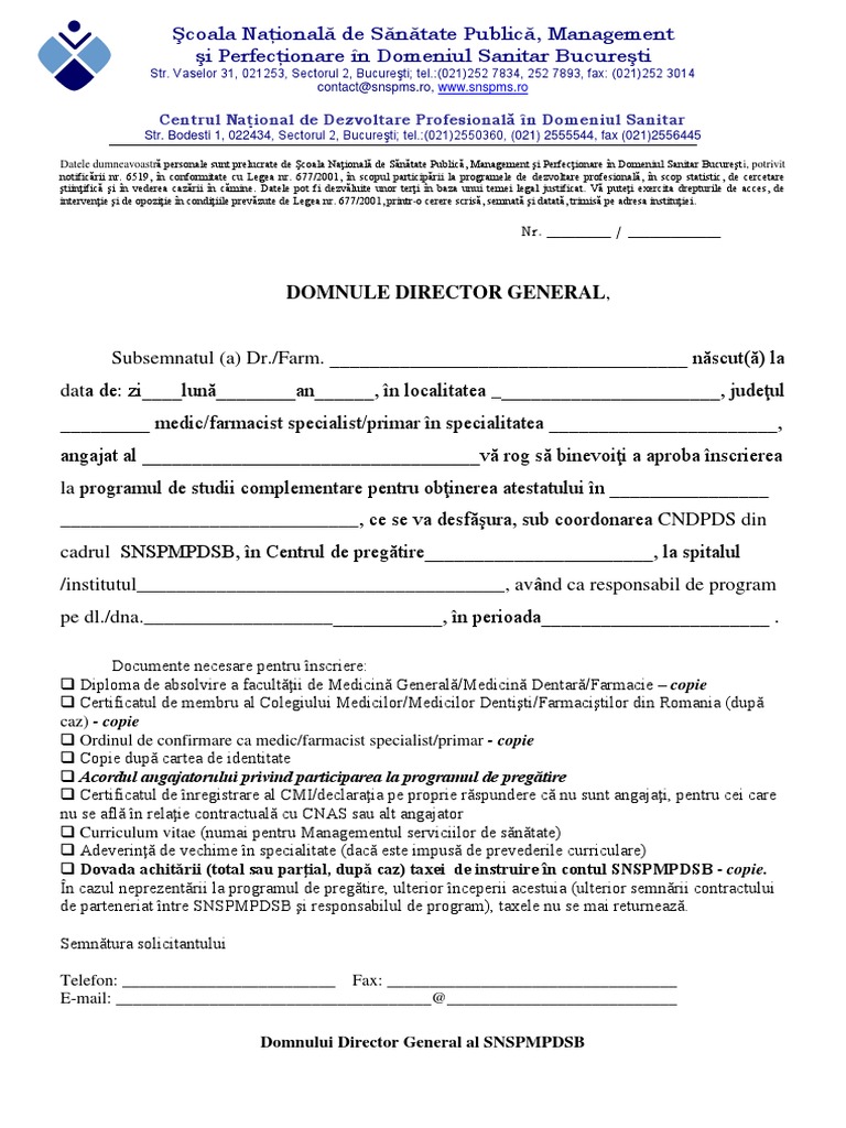 Model Cerere Atestat