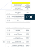 Jadwal Kegiatan Regional III Unisulla