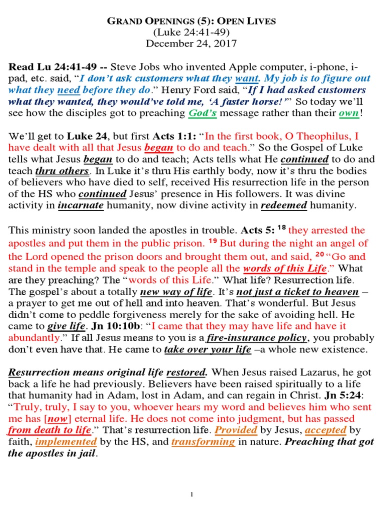 Luke 24-41-49 Grand Openings (5) - Open Lives | Download Free PDF ...