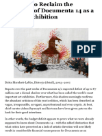 Kunstkritikk - We Need To Reclaim The Narrative of Documenta 14 As A Radical Exhibition