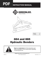 884 and 885 Hydraulic Benders: Instruction Manual