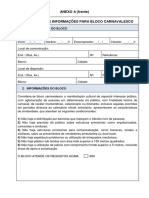 IT39 - Anexo A - Formulário de Informações para Bloco Carnavalesco (IT 39)