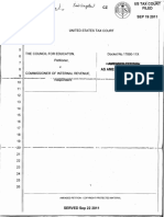 1 United States Tax Court 3 4 5 6 The Council For Educaton, Docket No.17890-11X 7 Petitioner