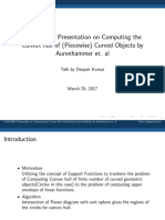 COSC590B: Presentation On Computing The Convex Hull of (Piecewise) Curved Objects by Aurenhammer Et. Al