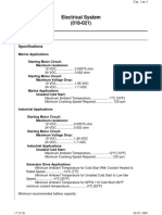 Electrical System (018-021) : Specifications