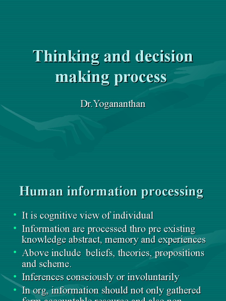 Cognitive Approaches to Decision Making | PDF | Information | Cognition
