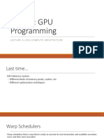 CS 179: GPU Programming: Lecture 5: Gpu Compute Architecture