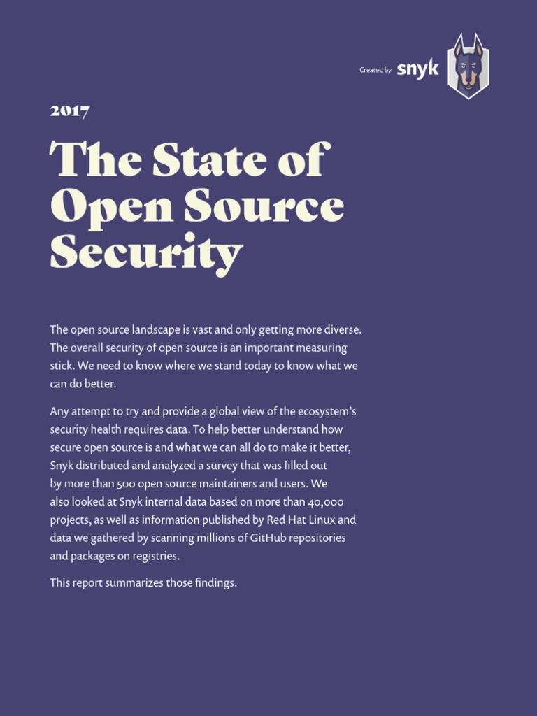 The State of Open Source PDF | PDF | Vulnerability (Computing ...