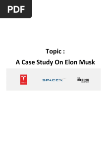 Case Study On Elon Musk
