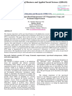 Conceptual Model For Agro-Based Entrepreneur's ICT Engagement, Usage, and Economic Empowerment