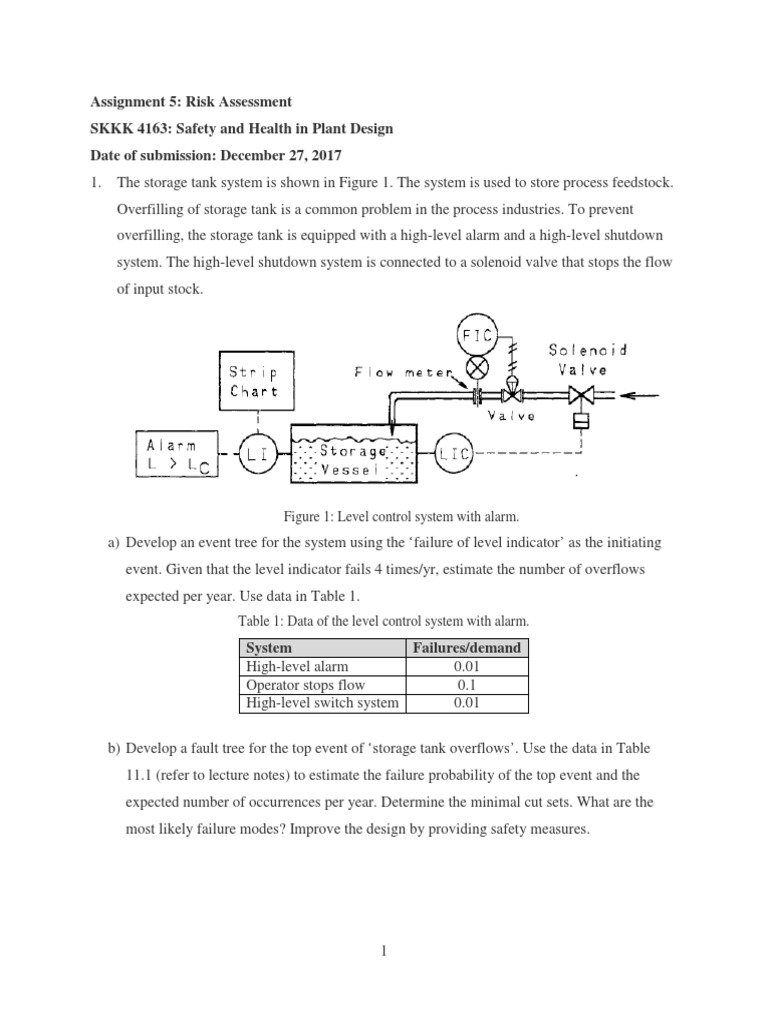 Risk Assessment for Storage Tank Systems | PDF | Risk Assessment ...