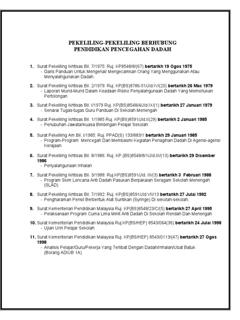 Pekeliling Berkaitan Surat Rasmi Kerajaan