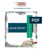Aptitude Refresher - The Booklet