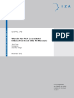 Where Do New Ph.D. Economists Go? Evidence From Recent Initial Job Placements