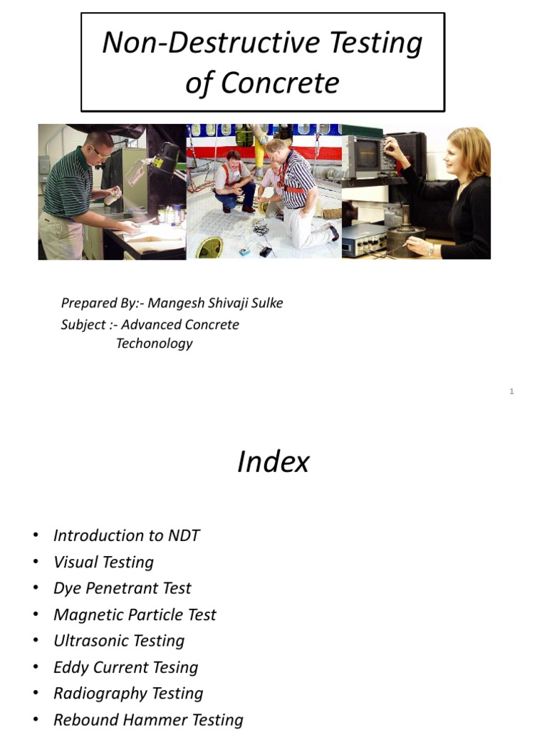 NDT Methods for Concrete Integrity | PDF | Nondestructive Testing ...