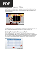 Cumulative Frequency Tables