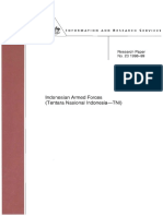 Indonesian Armed Forces (Tentara Nasionallndonesia-TNI) : Research Paper No. 23 1998-99