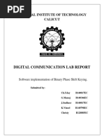 National Institute of Technology Calicut: Digital Communication Lab Report