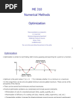 ME 310 Numerical Methods Optimization