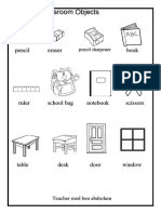 Classroom Objects Direct Method Activities Picture Dictionaries 