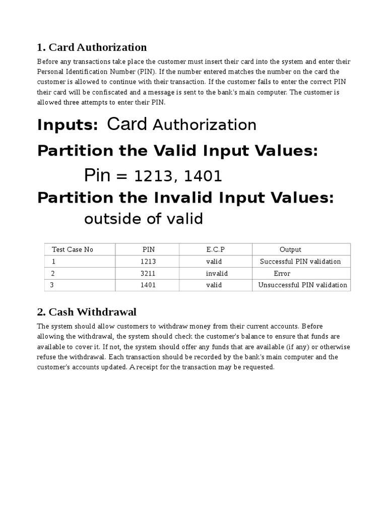 Card Pin: Authorization | PDF | Personal Identification Number | Money