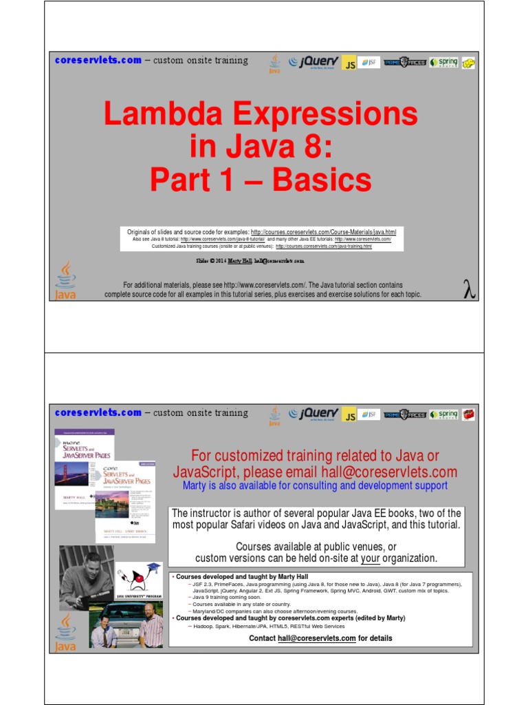 13 Java 8 Lambda Expressions Part 1 | PDF | Anonymous Function | Method ...