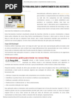 3 Ferramentas Grátis Para Analisar o Comportamento Dos Visitantes Do Seu Blog