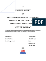 Individual Investors' Investment Preferences in Baroda
