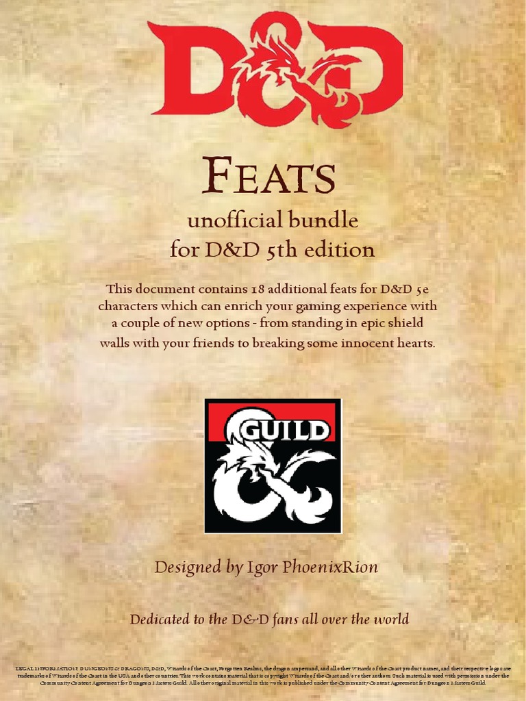 fifth edition feats pdf download