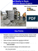 Drilled Shafts in Rock: Design and Construction Experience