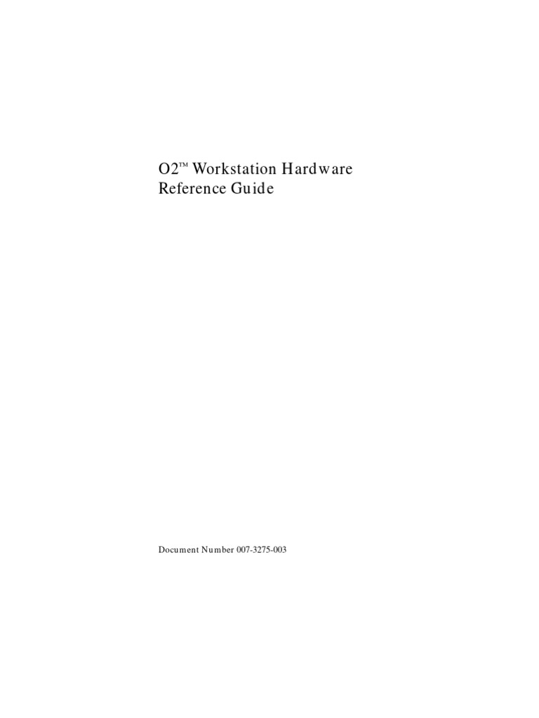 O2 Hardware Reference Manual | PDF | Icon (Computing) | Workstation