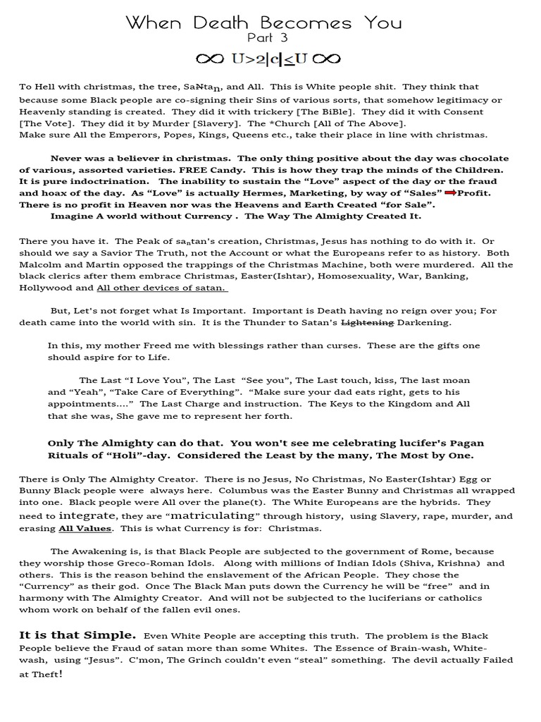 When Death You Part 3 PDF Christmas Satan