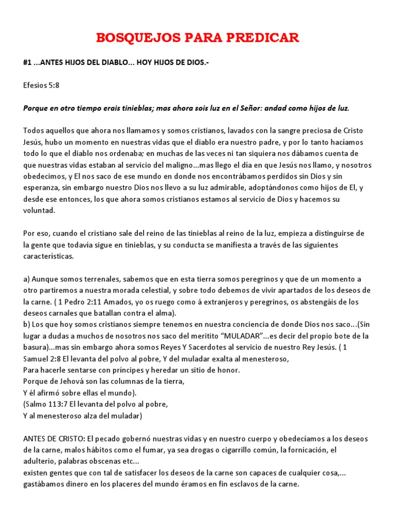 Sermones y Bosquejos para Predicar | PDF | San Pedro | Jesús