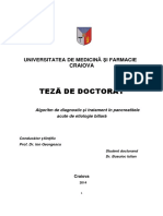 Algoritm de Diagnostic Si Tratament in Pancreatitele Acute de Etiologie Biliara PDF