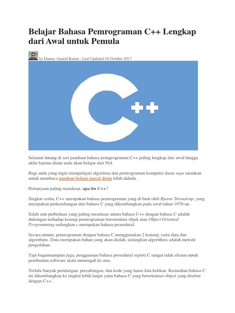 Panduan C++ untuk Pemula | PDF
