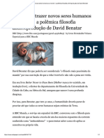 'É Um Erro Trazer Novos Seres Humanos Ao Mundo': A Polêmica Filosofia Antirreprodução de David Benatar