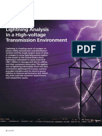 Lightning Analysis in A High-Voltage Transmission Environment