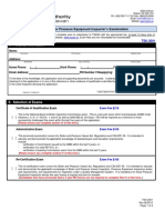 TSK-2001 Application for a Pressure Equipment Inspector s Examination Rev 0