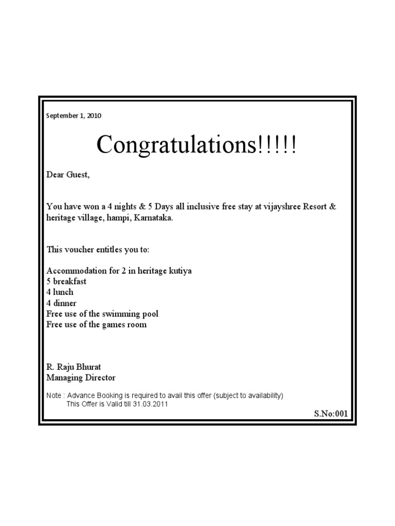 Congratulations | PDF