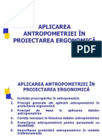 Aplicarea Antropometriei in Proiectarea