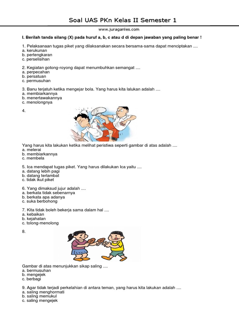 Soal Uas Pkn Kelas 2 Semester 1