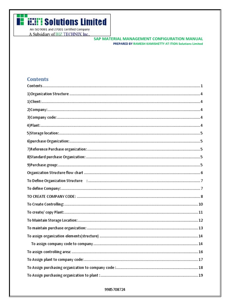 SAP MM Configuration Guide | PDF | Procurement | Logistics