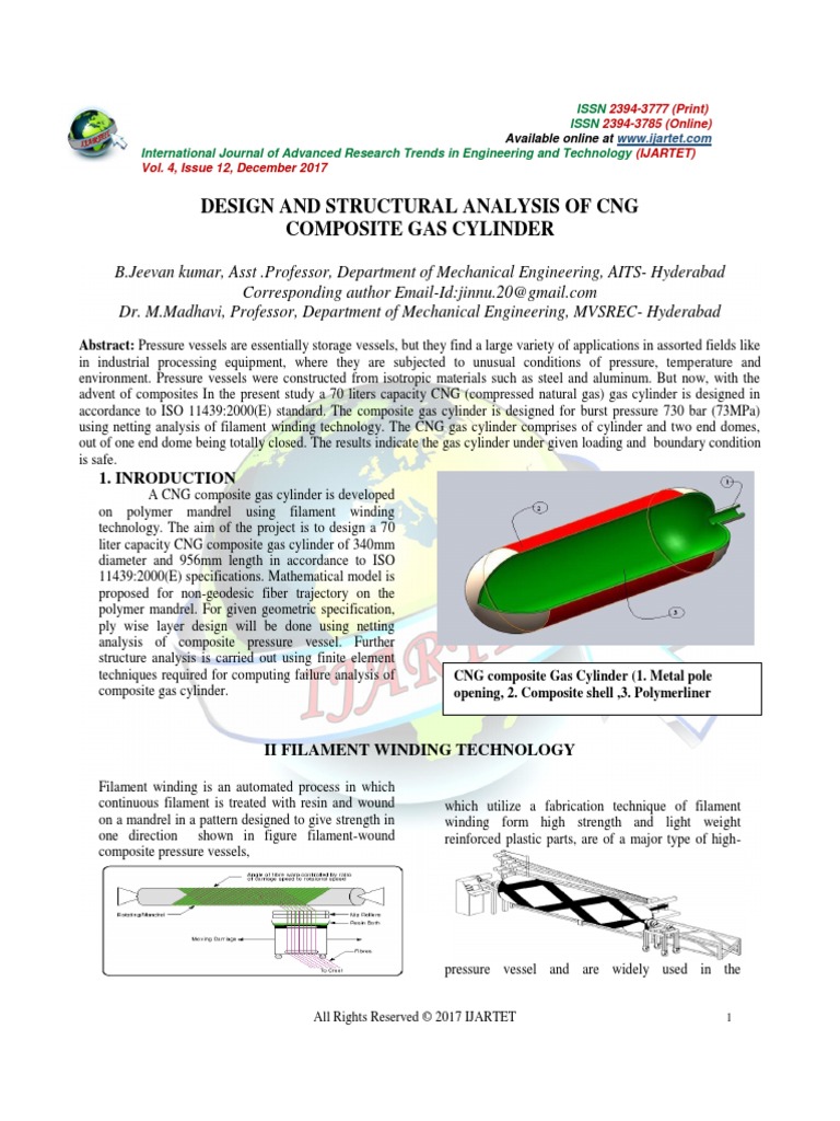 Design and Structural Analysis of CNG | PDF | Composite Material ...