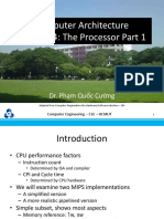 Computer Architecture: Chapter 4: The Processor Part 1