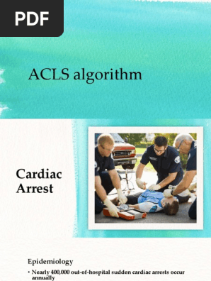 Acls Algorithm Cardiac Arrest Cardiopulmonary Resuscitation