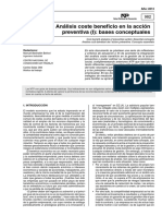 Análisis coste-beneficio prevención: Bases conceptuales