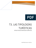 t3. Las Tipologías Turísticas