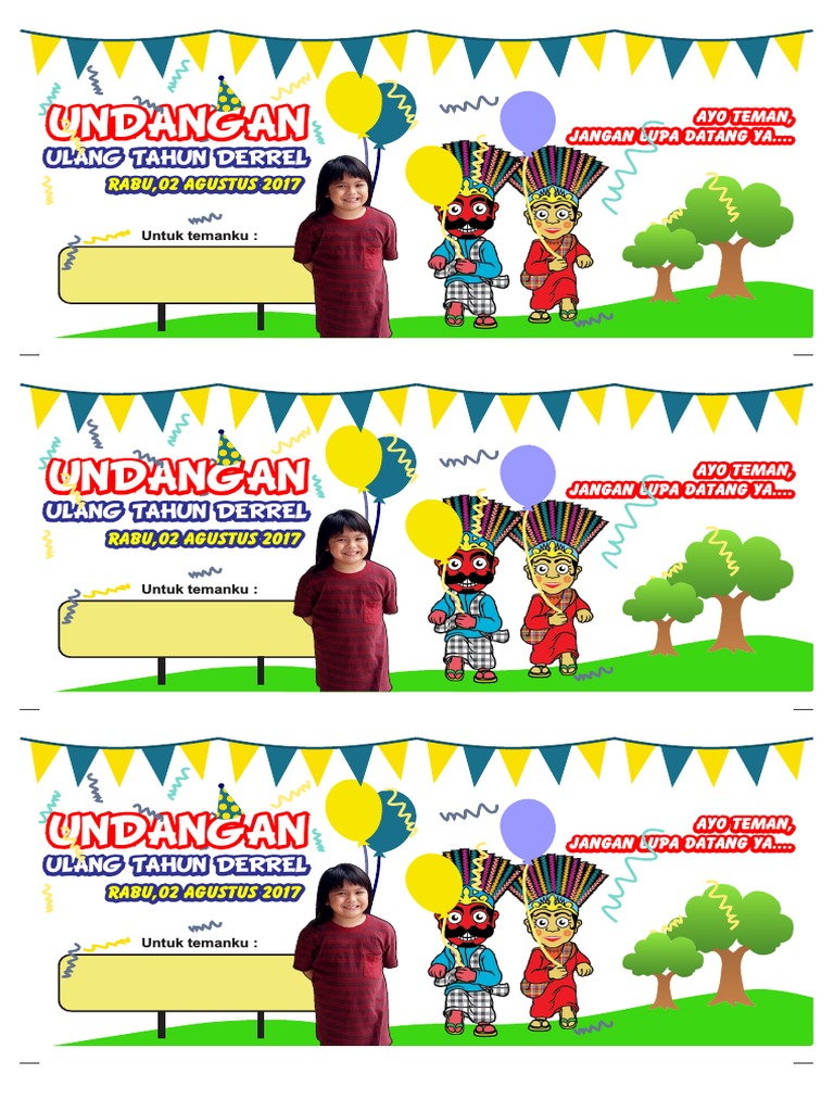 570 Koleksi Contoh Undangan Ulta Anak HD Terbaru